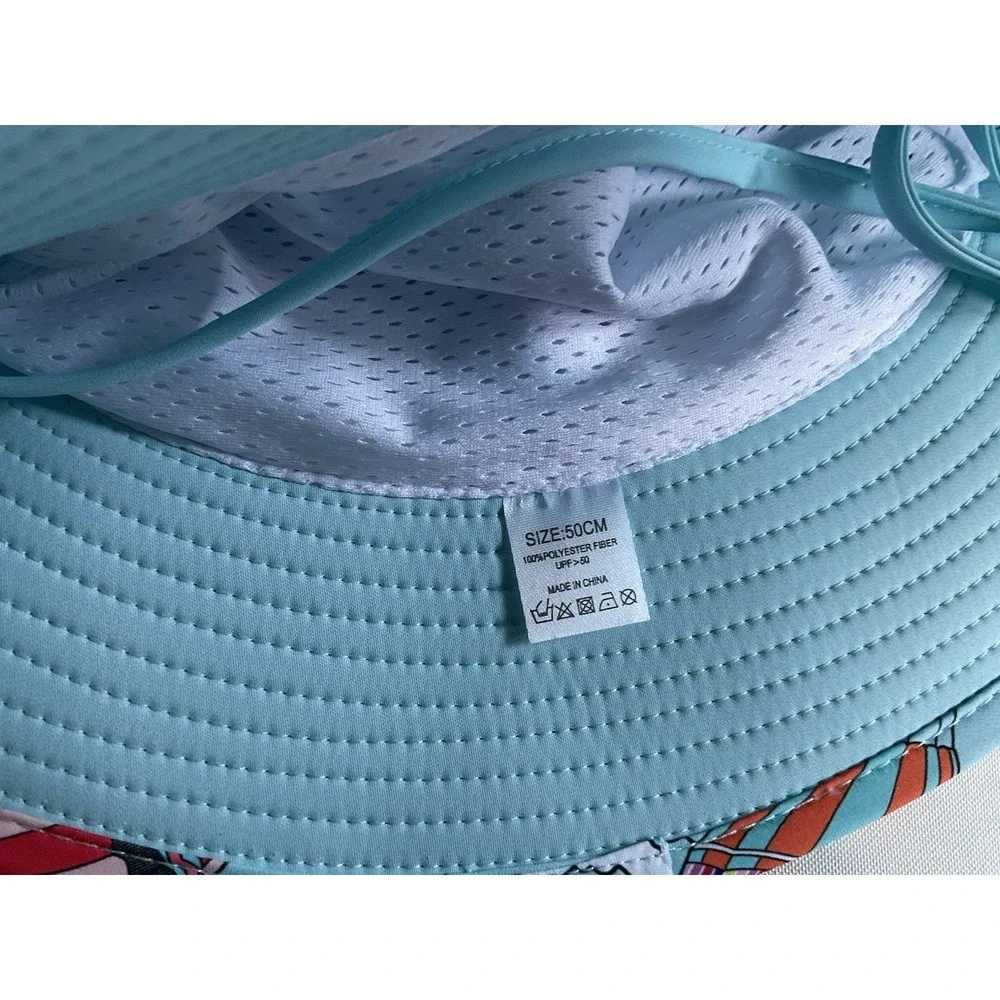Toddler Kids or Girls Sun Hat With Upf 50 Outdoor Adjustable  Blue Size S